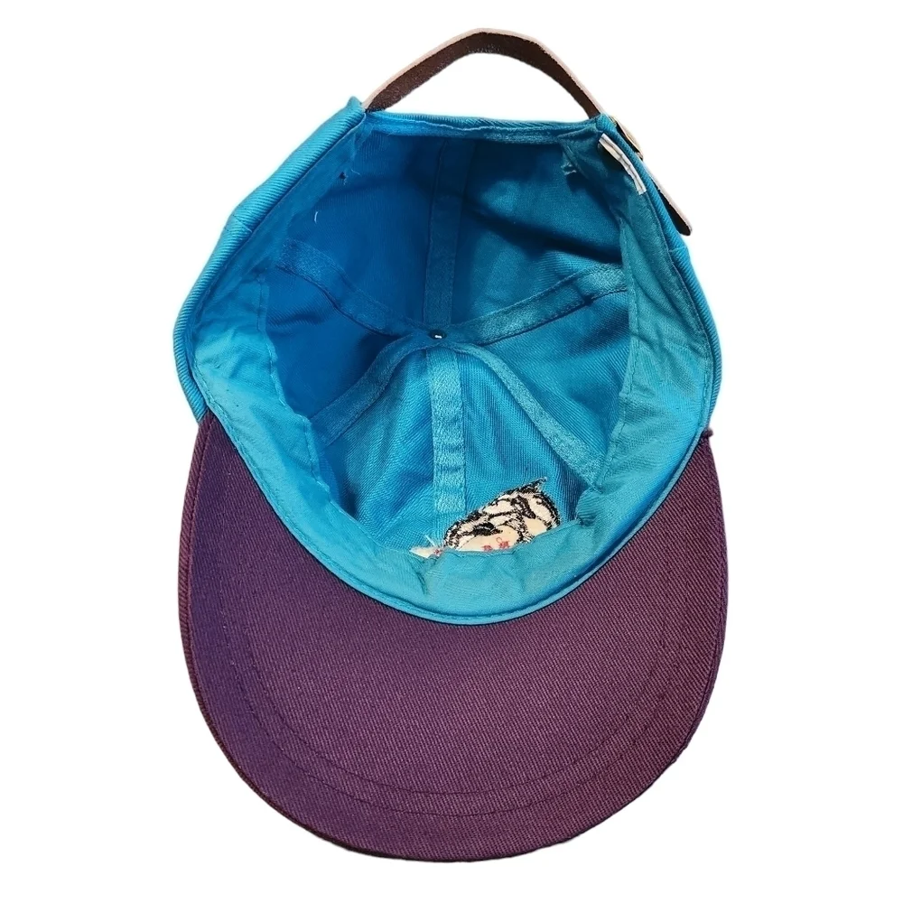 Vintage MarinLand Hat Youth Size OSFA Vtg Hat Blue And Purple And MarineLand Pin
